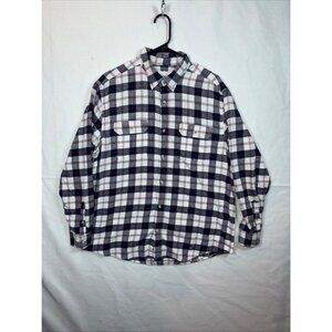 Mott & Grand XL Mens Plaid Flannel Shirt Long Sleeves Button-Down Cotton Blend C